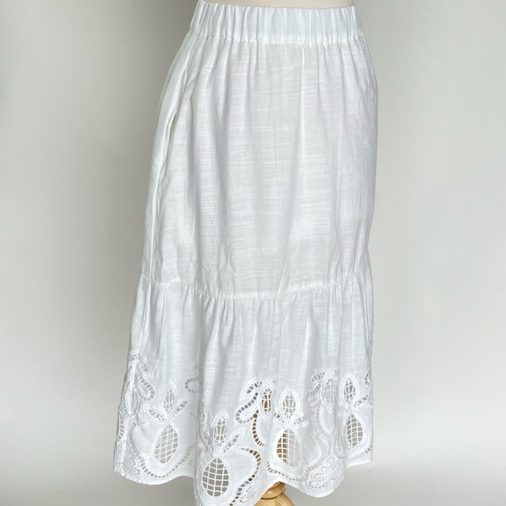Talbots- EMBROIDERED FIT & FLARE SKIRT